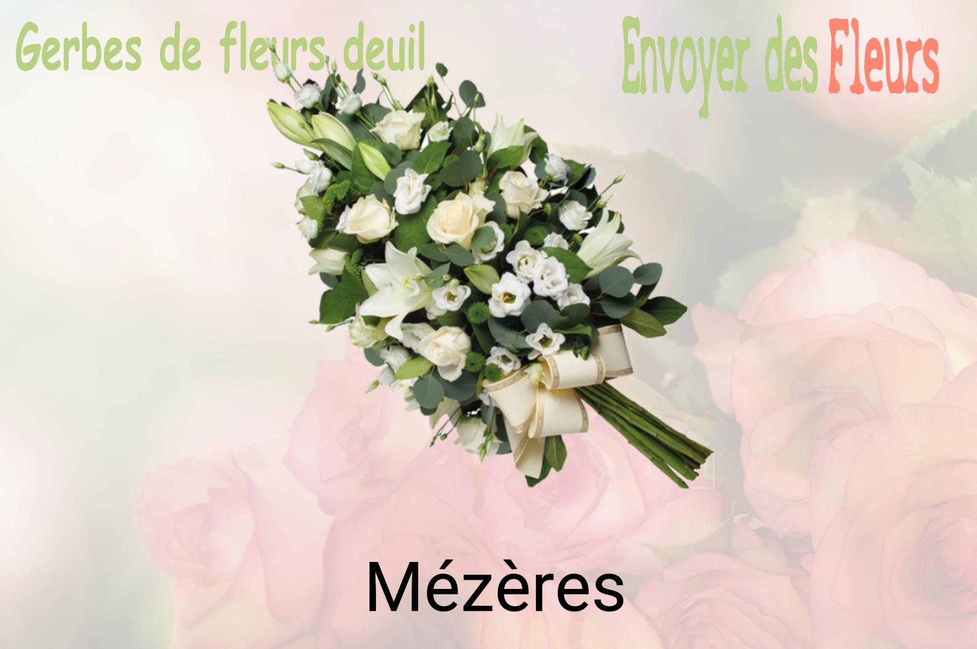 Gerbe de fleurs de deuil livrée à Mézères